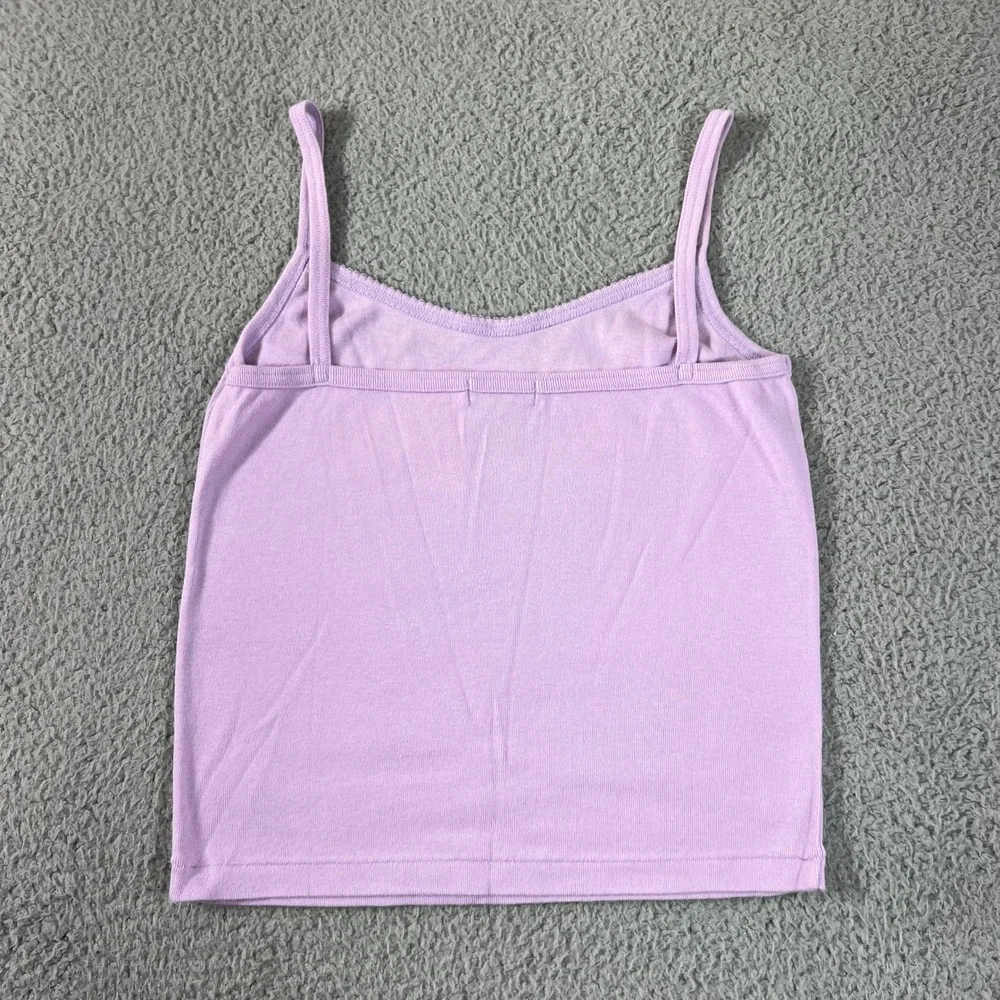 Ralph Lauren Camisole Girls XL‎ Purple Cotton Ribbed Logo Tank Top VTG NWT